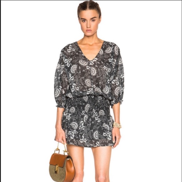 Ulla Johnson Batu Smoked Floral mini dress size 6 - Picture 3 of 7